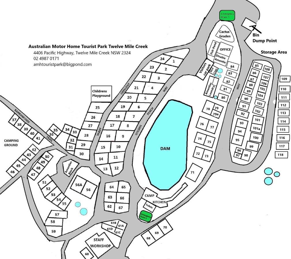 Australian Motor Home Tourist Park Twelve Mile Creek Karuah Екстер'єр фото